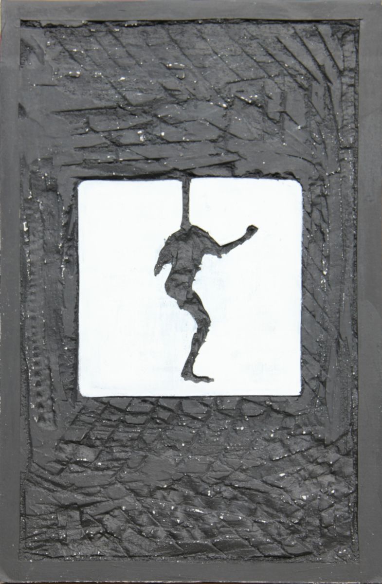 Acrylique, encre à gravure, BA 13 gravé, 40 x 29 cm, 2020